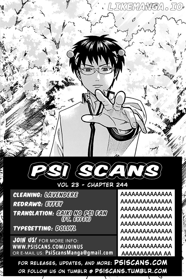 Saiki Kusuo No Sainan chapter 244 - page 1