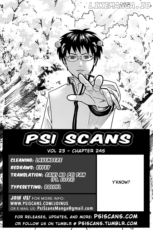 Saiki Kusuo No Sainan chapter 245 - page 1