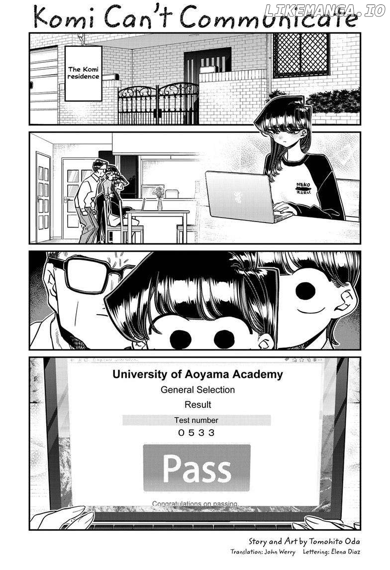 Komi-san wa Komyushou Desu Chapter 446 - page 1