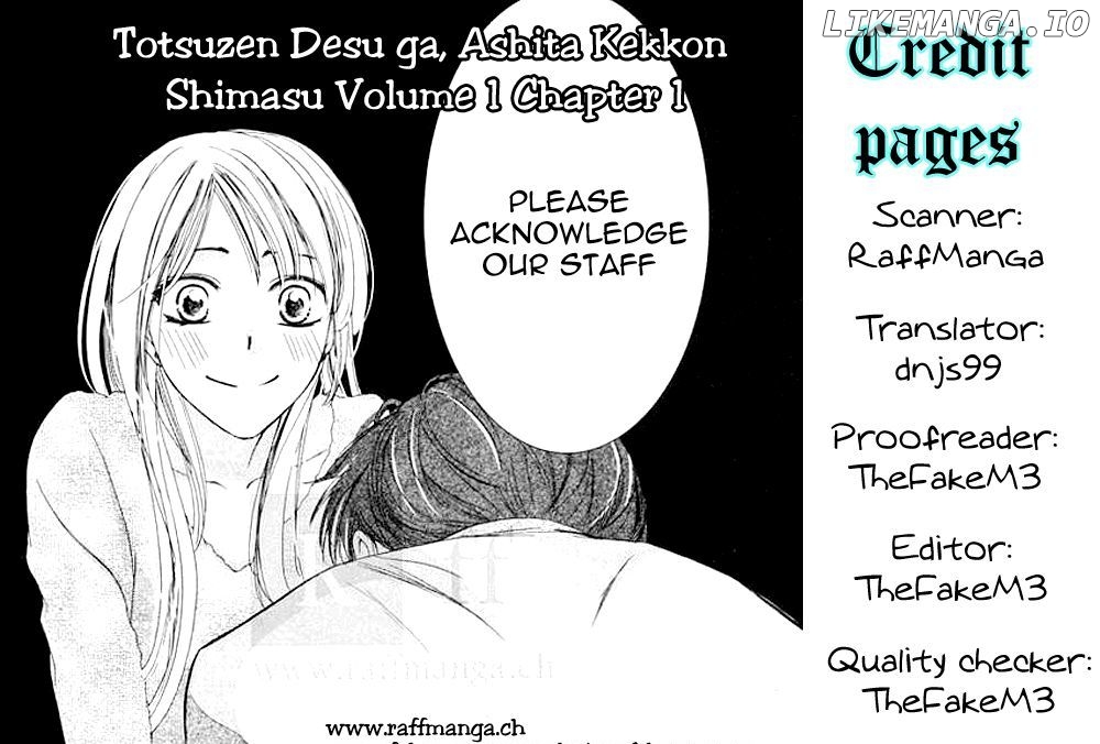 Totsuzen Desu ga, Ashita Kekkon Shimasu chapter 1 - page 40