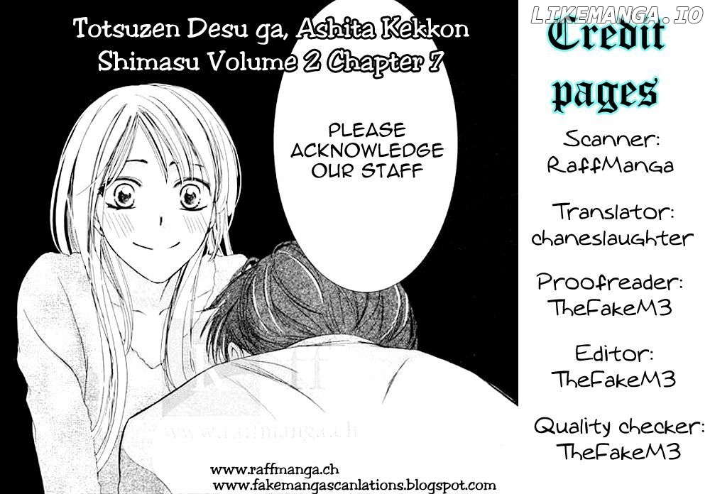 Totsuzen Desu ga, Ashita Kekkon Shimasu chapter 7 - page 36