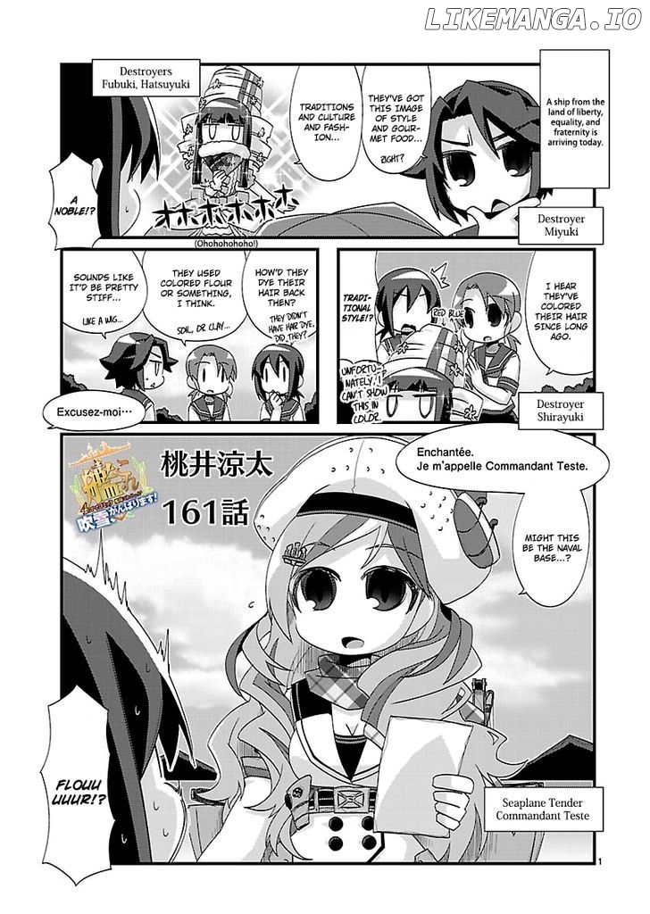 Kantai Collection - Kankore - 4-koma Comic - Fubuki, Ganbarimasu! chapter 161 - page 1