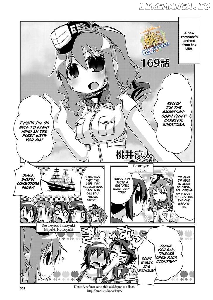 Kantai Collection - Kankore - 4-koma Comic - Fubuki, Ganbarimasu! chapter 169 - page 1