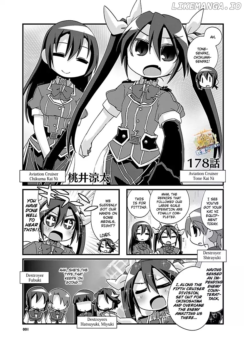 Kantai Collection - Kankore - 4-koma Comic - Fubuki, Ganbarimasu! chapter 178 - page 1