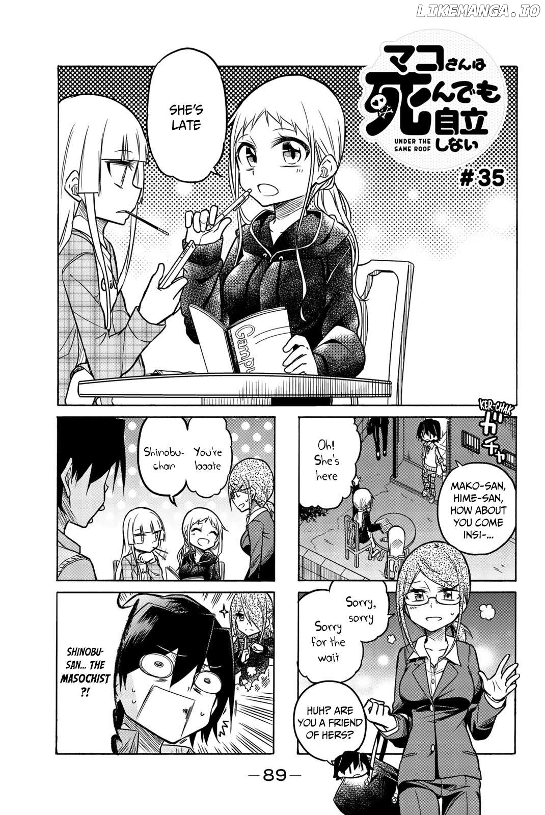 Mako-san Wa Shindemo Jiritsu Shinai Chapter 35 - page 2