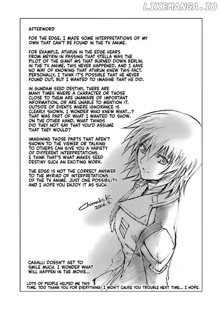 Kidou Senshi Gundam SEED Destiny the Edge Chapter 15.5 - page 20