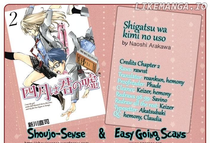 Shigatsu Wa Kimi No Uso chapter 2 - page 1
