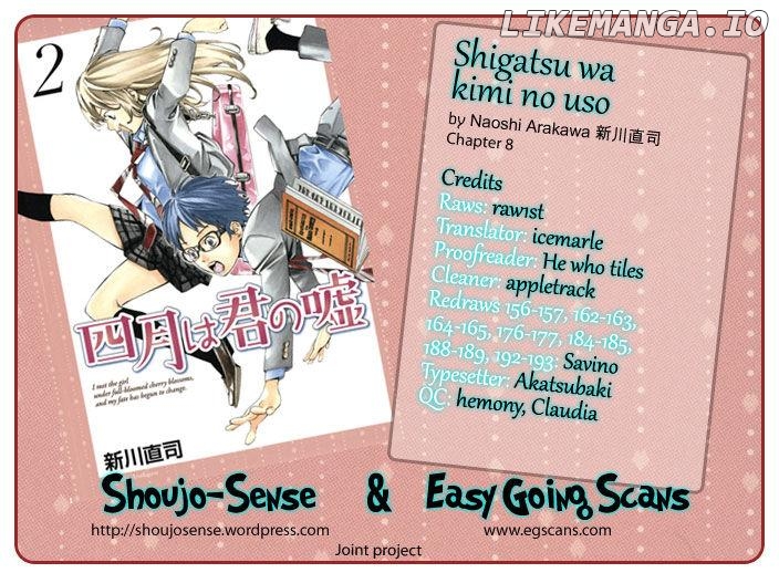 Shigatsu Wa Kimi No Uso chapter 8 - page 1