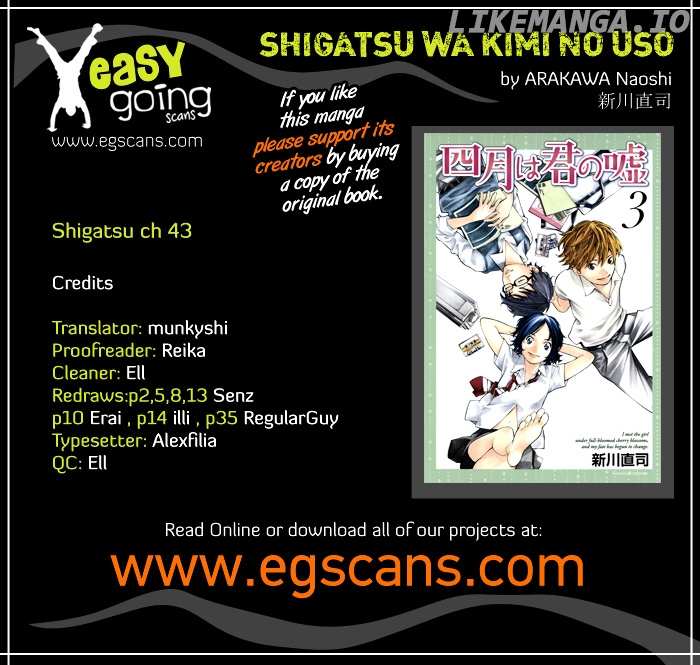 Shigatsu Wa Kimi No Uso chapter 43 - page 1