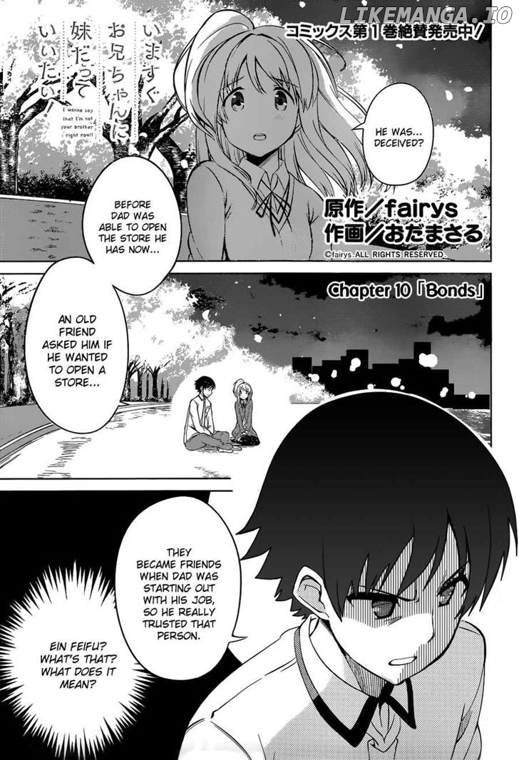 Imasugu Oniichan Ni Imouto Datte Iitai! chapter 10 - page 1