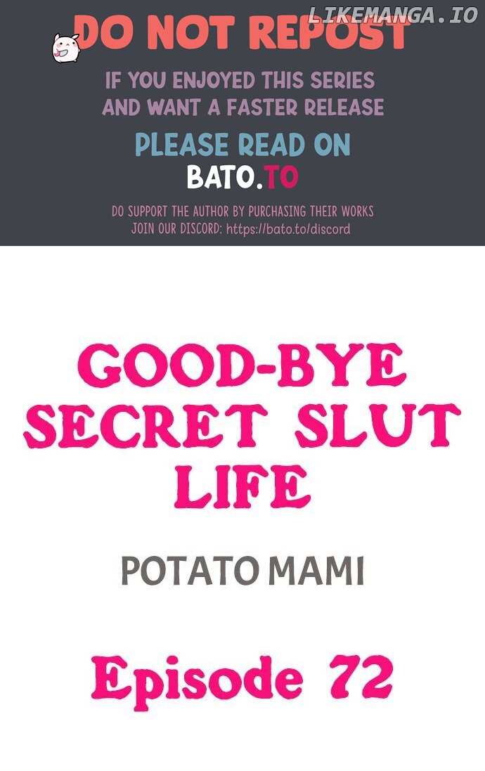 Good-Bye Secret Slut Life chapter 72 - page 1