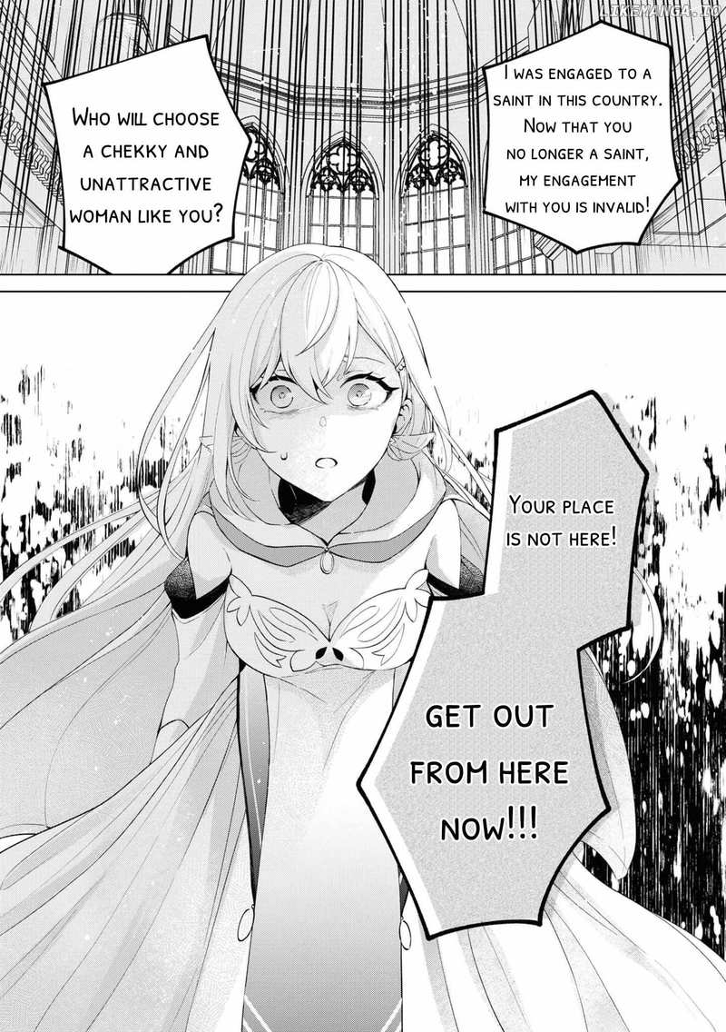 Seishin Seijo: Konyaku Hakisareta Tsuihou Seijo desu ga, Ookami Ouji no Noroi wo Toite Dekiaisaretemasu Chapter 1 - page 11