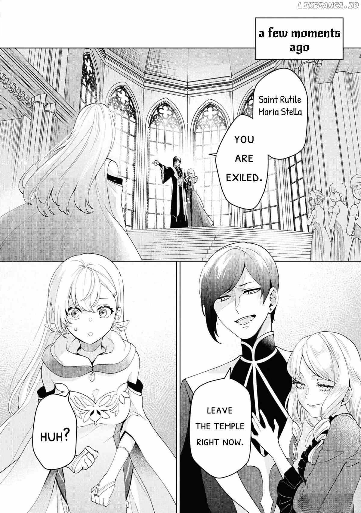 Seishin Seijo: Konyaku Hakisareta Tsuihou Seijo desu ga, Ookami Ouji no Noroi wo Toite Dekiaisaretemasu Chapter 1 - page 6