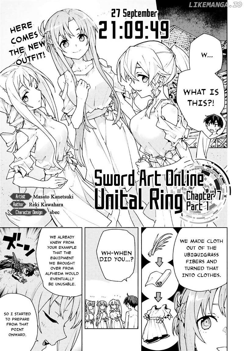 Sword Art Online Unital Ring Chapter 7.1  - page 1