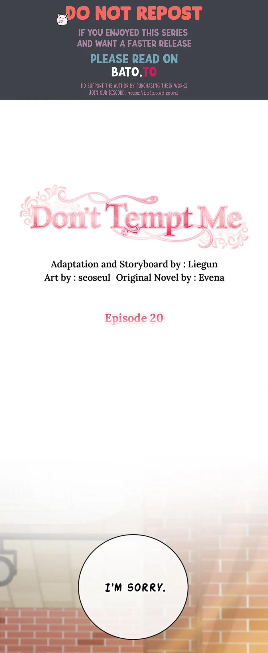 Don't Tempt Me Chapter 20 - page 1