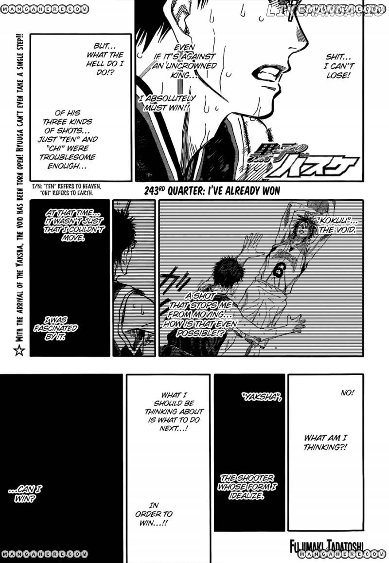 Kuroko no Basket Chapter 243 - page 1