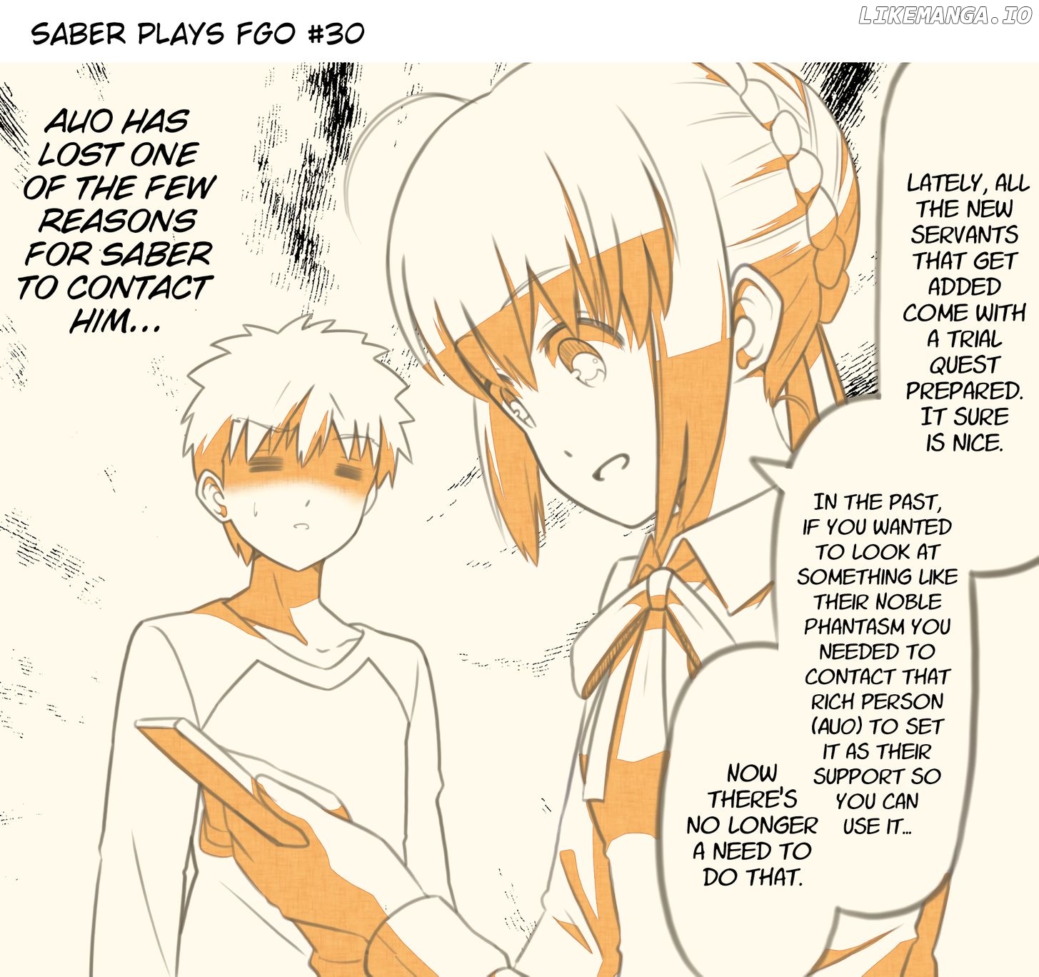 Saber Plays Fate/Grand Order chapter 30 - page 1