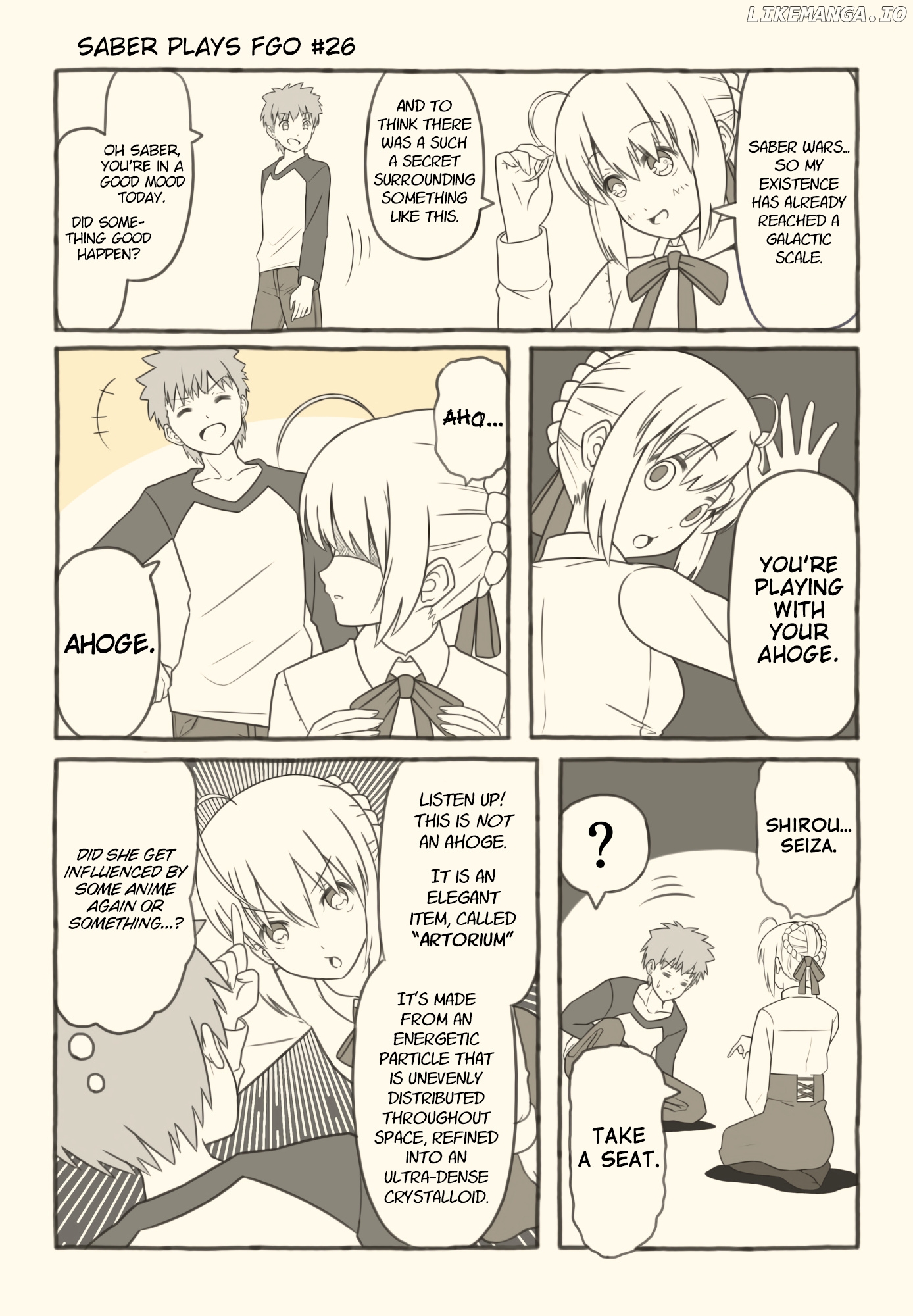 Saber Plays Fate/Grand Order chapter 26 - page 1