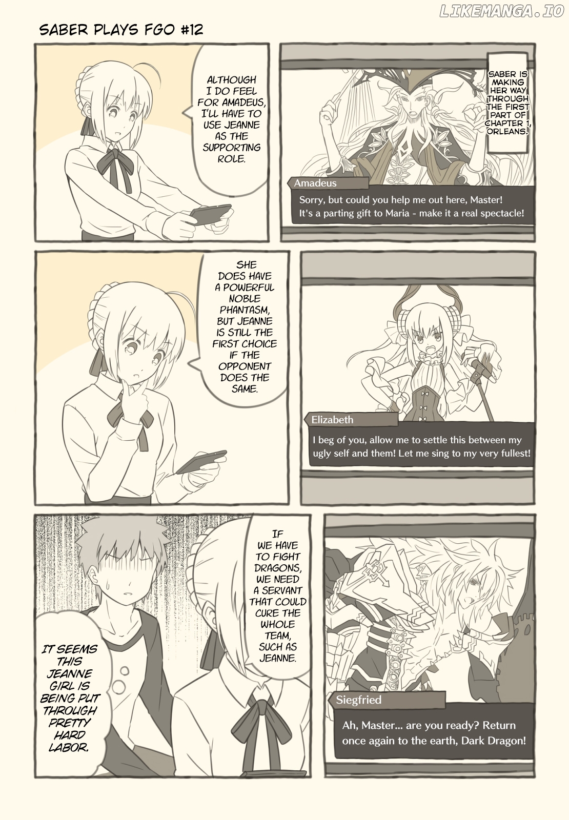 Saber Plays Fate/Grand Order chapter 12 - page 1