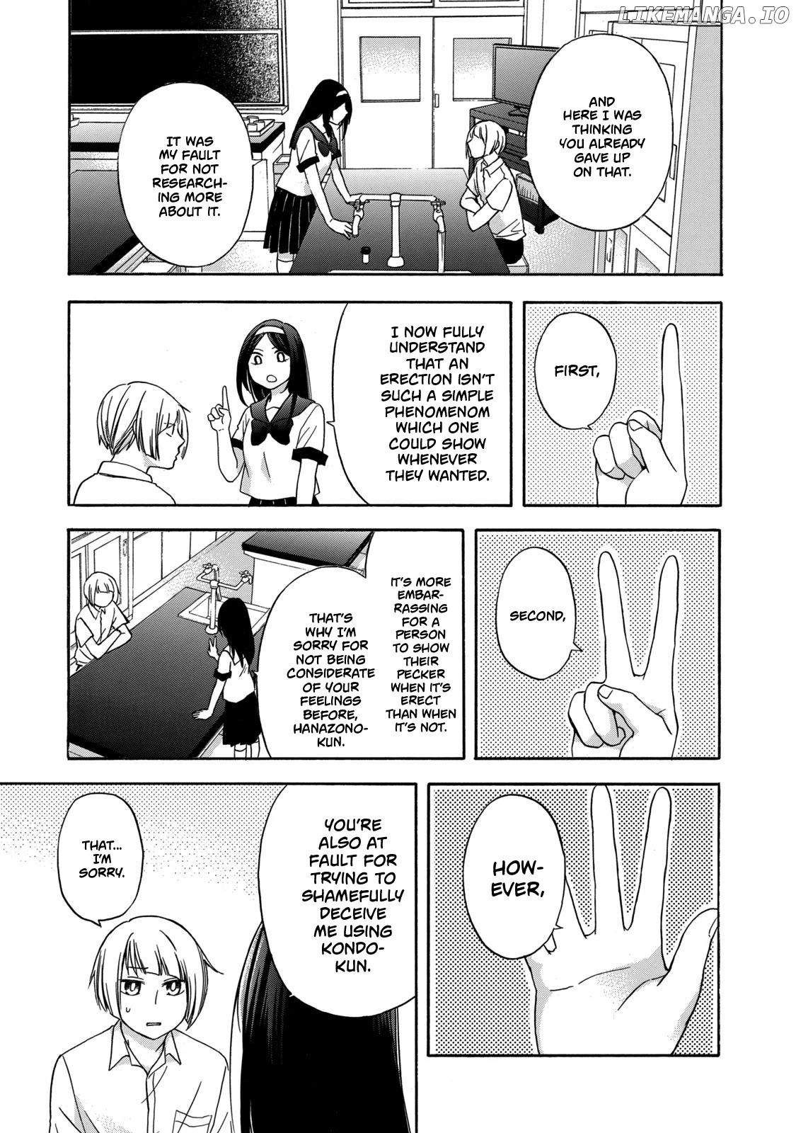 Hanazono And Kazoe's Bizzare After School Rendezvous chapter 9 - page 3