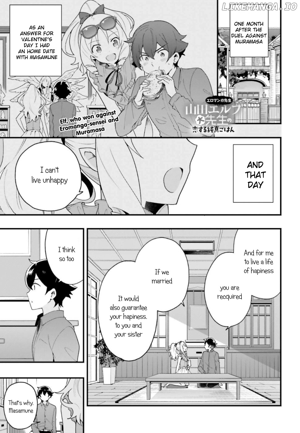 Eromanga-Sensei: Yamada Elf-Daisensei No Koi Suru Junshin Gohan chapter 15 - page 1