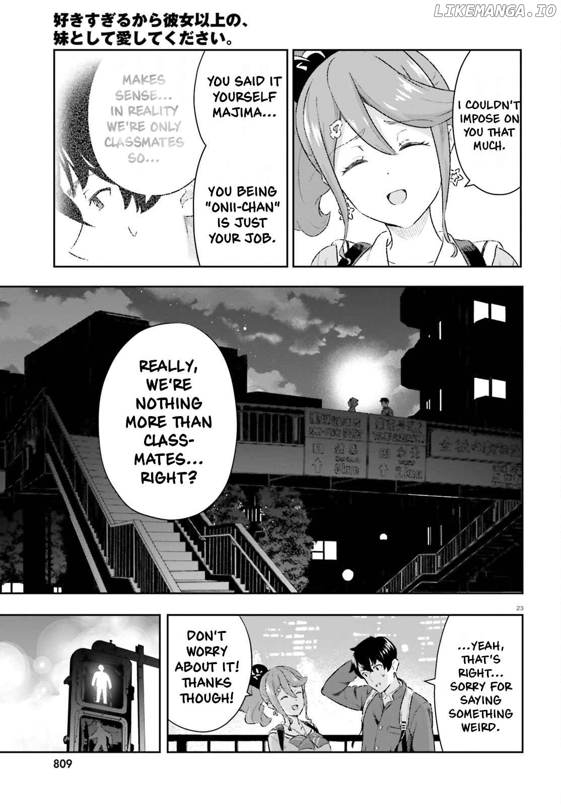 Suki Sugiru Kara Kanojo Ijou no, Imouto Toshite Aishite Kudasai chapter 7 - page 23