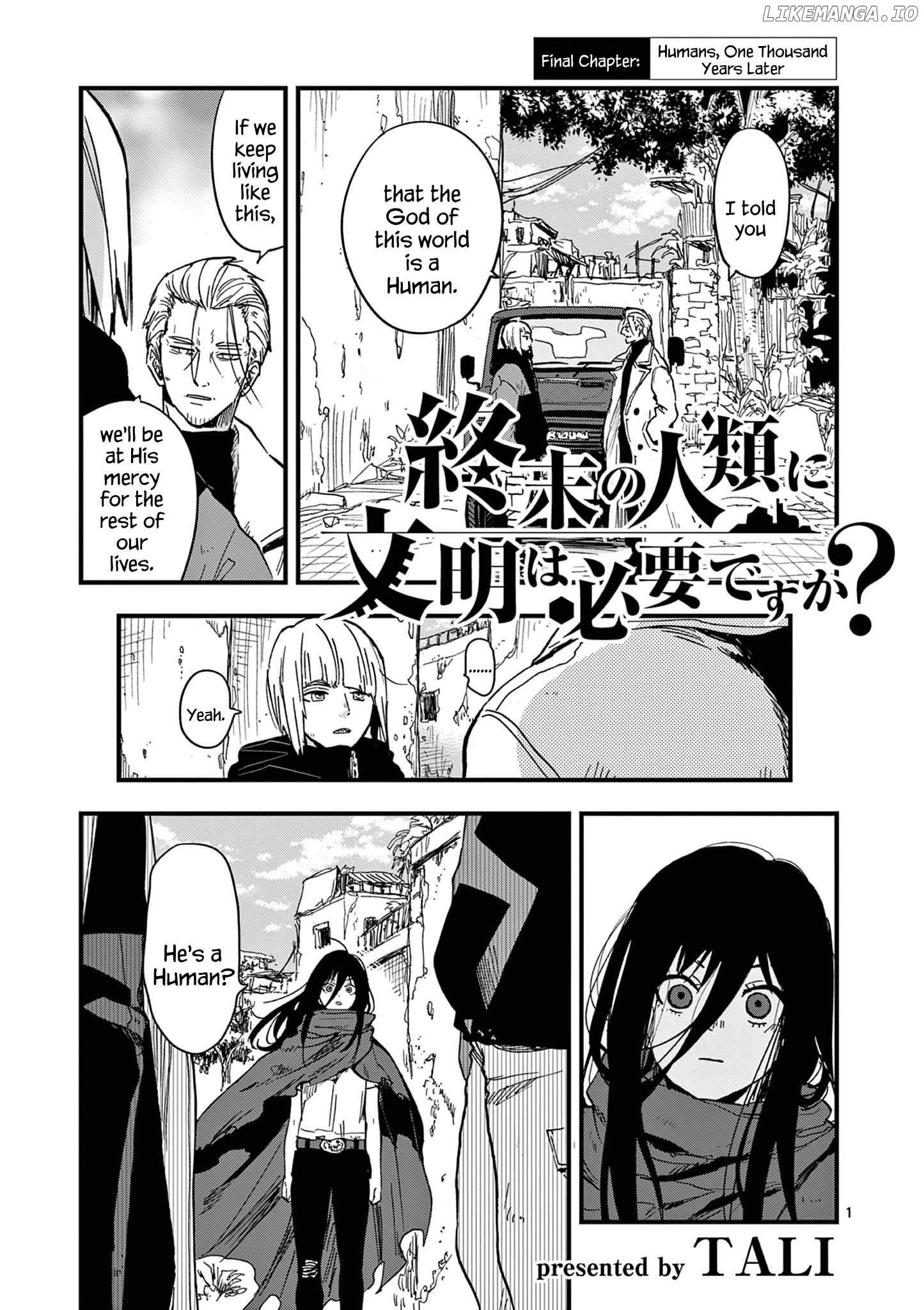 Shuumatsu No Jinrui Ni Bunmei Wa Hitsuyou Desu Ka? chapter 26 - page 1